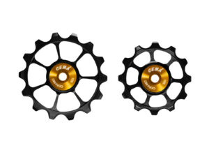 CEMA käiguvahetaja rullikud 12/14T, keraamilised, SRAM AXS Road 12k, must-kuldne