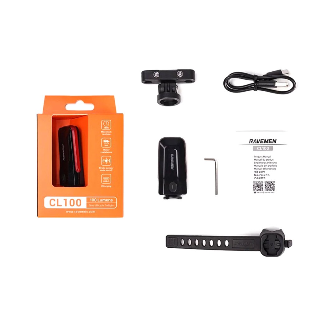 Tagatuli RAVEMEN CL100 100 lm COB USB automaatne sisse-/väljalülitus ja pidurituli - Image 6