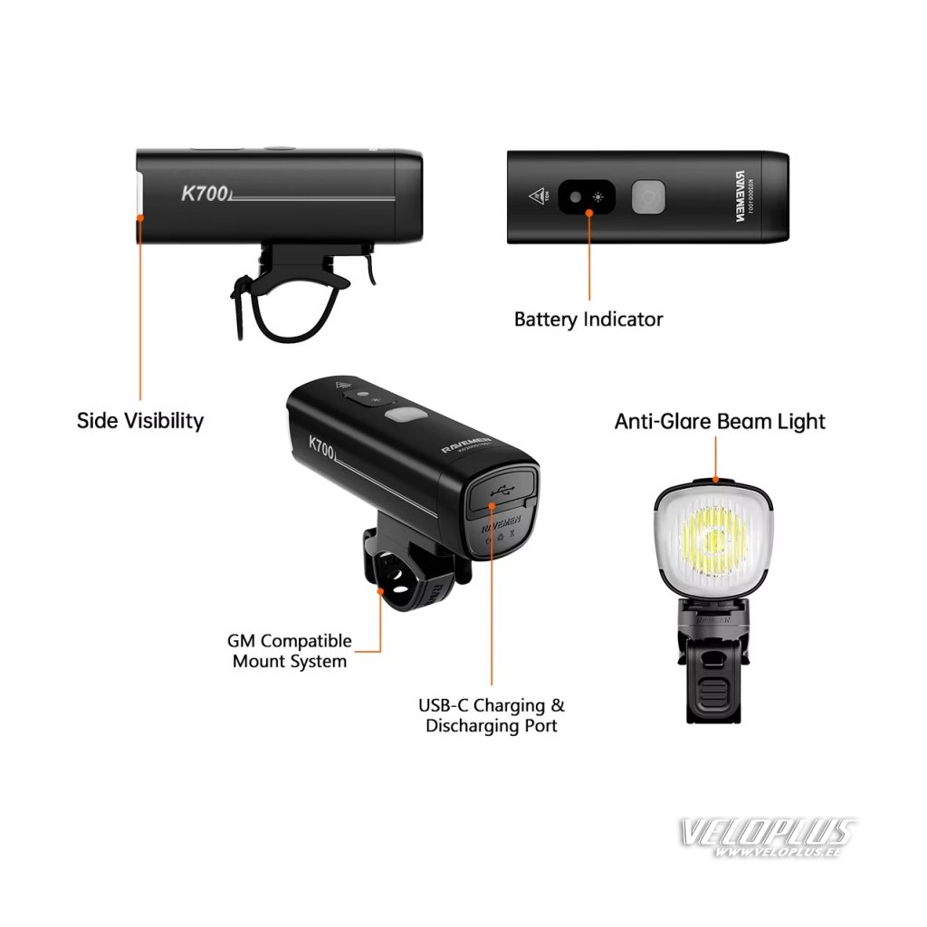 Tulede komplekt RAVEMEN K700+TR30 lms USB auto sisse/välja/heledus - Image 2